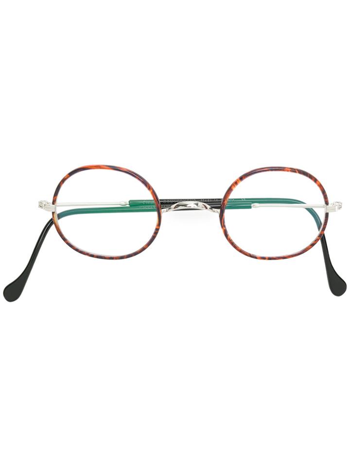 Gouverneur Audigier Round-frame Glasses - Black