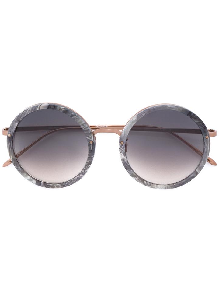 Linda Farrow Round Frame Sunglasses - Grey