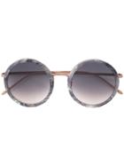 Linda Farrow Round Frame Sunglasses - Grey