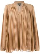 Tony Cohen - Ruched Blouse - Women - Polyester - 34, Nude/neutrals, Polyester