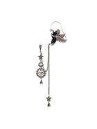 Alexander Mcqueen Pearl And Swarovski Crystal Ear Cuff - Metallic