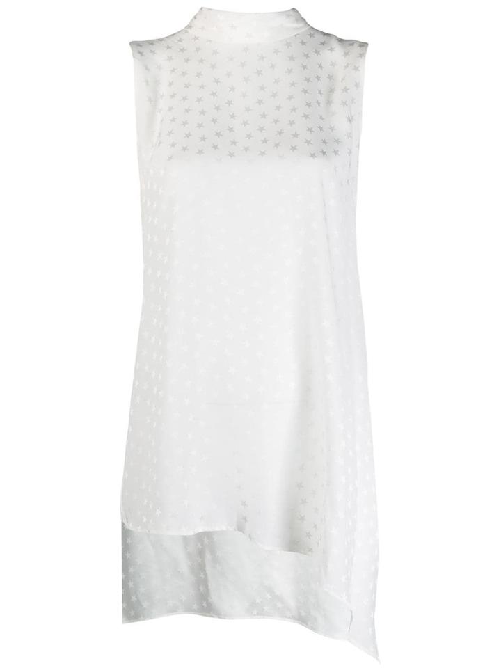 P.a.r.o.s.h. Star Print Sleeveless Blouse - White