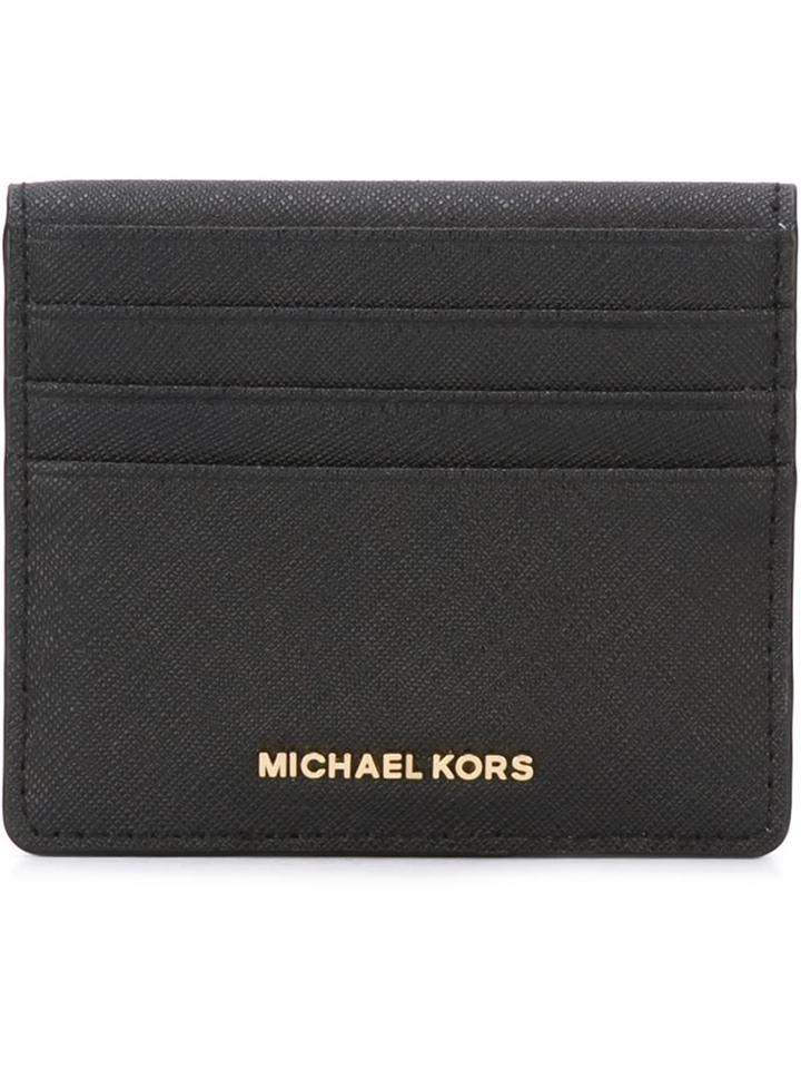 Michael Michael Kors Gold-tone Logo Small Wallet