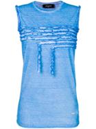 Dsquared2 Ruffle-trimmed Tank Top - Blue