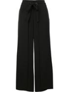 Yigal Azrouel Wide Leg Pants, Women's, Size: 4, Black, Polyester