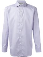 Canali Buttoned Shirt, Men's, Size: 44, Pink/purple, Cotton