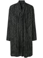 Julius Shawl Lapel Striped Coat - Blue
