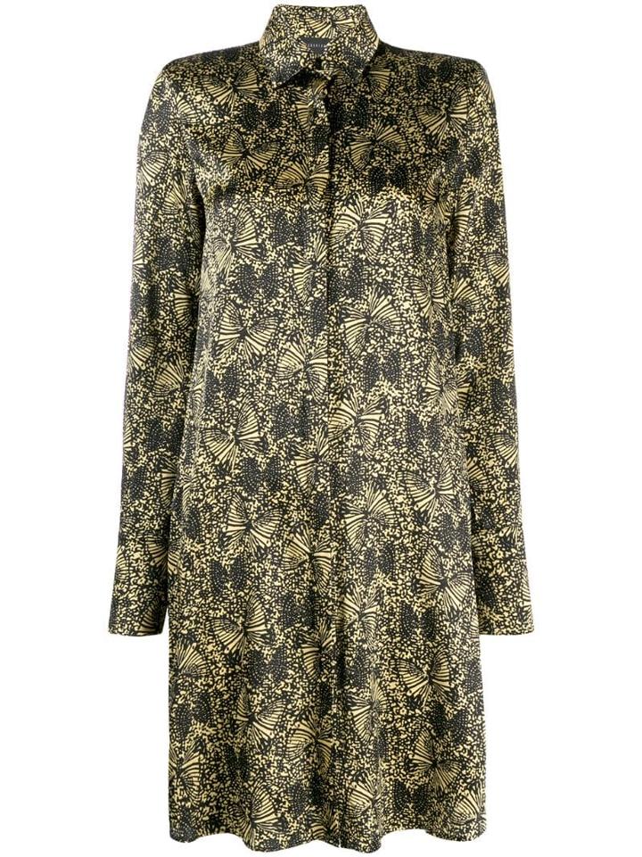 Federica Tosi Abstract Printed Shirt Dress - Black