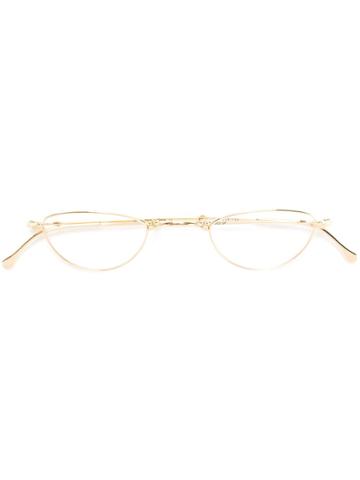 Lunor Slim Oval Glasses - Metallic