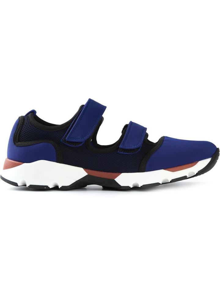 Marni Velcro Fastening Sneakers, Women's, Size: 40, Blue, Neoprene/rubber
