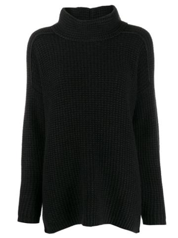 Iris Von Arnim Waffle-knit Jumper - Black