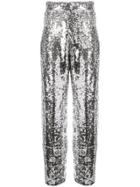 Bouguessa Sequinned Straight Leg Trousers - Silver