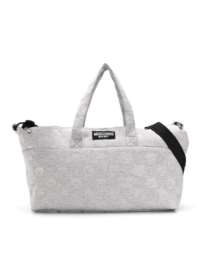 Moschino Kids Toy Bear Embossed Changing Bag - Grey