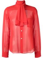 Comme Des Garçons Vintage Pussy Bow Blouse - Red