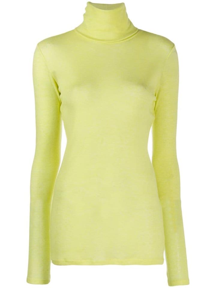 Closed Roll Neck Sweatshirt - Yellow