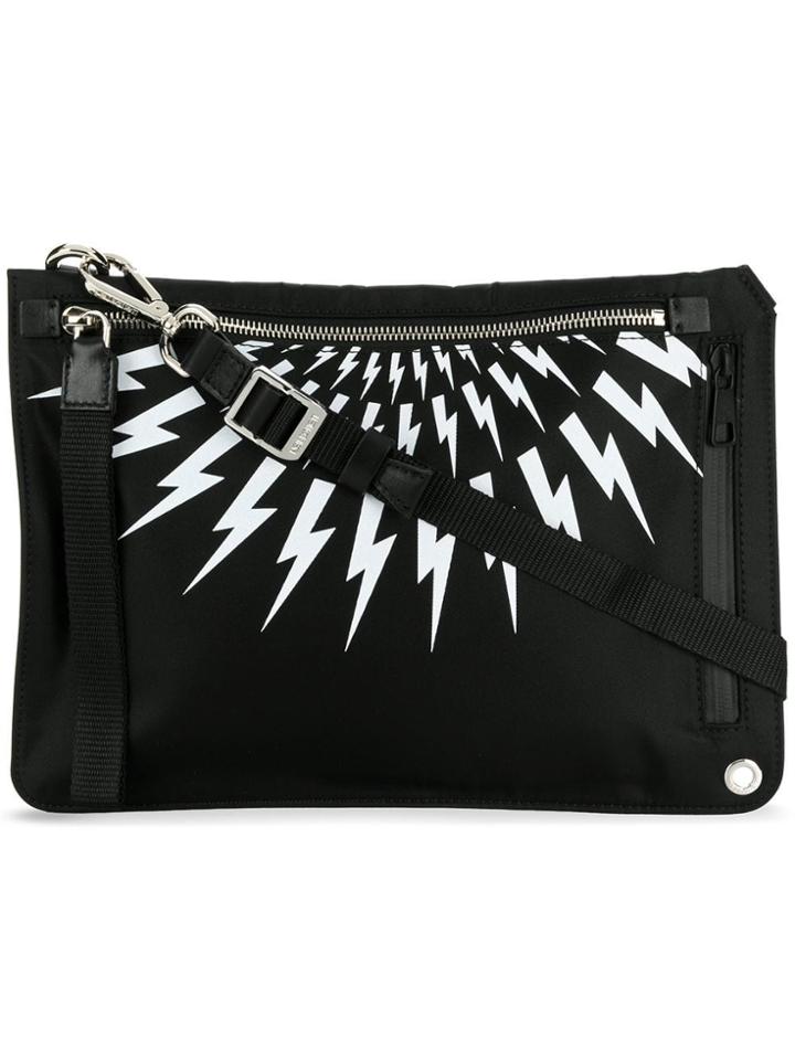 Neil Barrett Thunder Clutch - Black