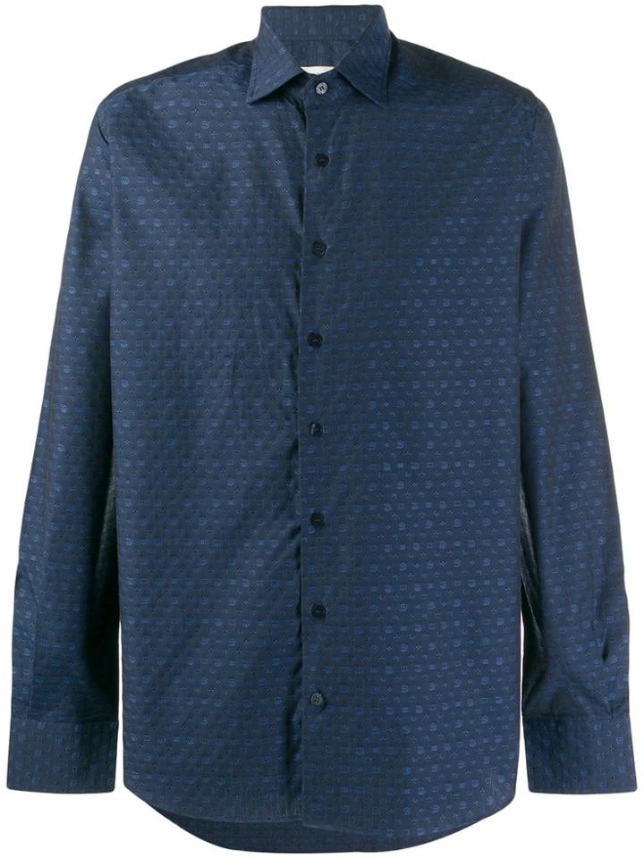 Etro Paisley Embroidery Shirt - Blue