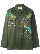 Night Market Peacock Military Jacket, Women's, Green, Cotton
