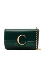 Chloé Green C Ring Mini Leather Shoulder Bag