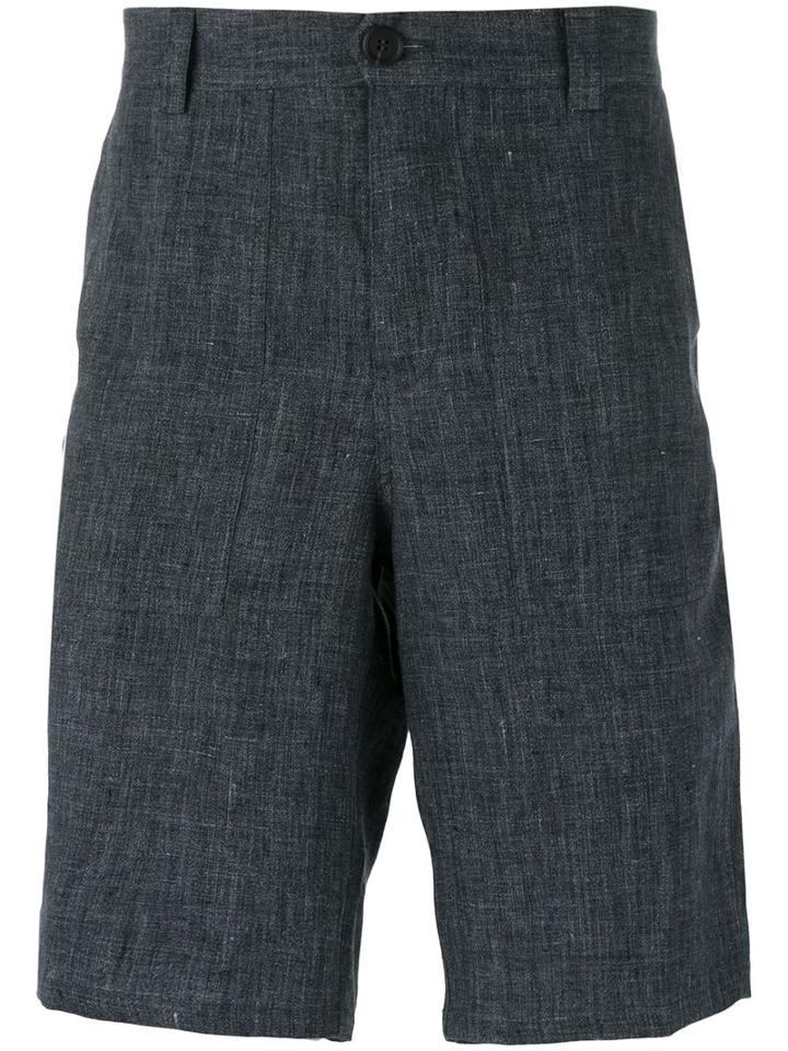 Brunello Cucinelli Tailored Shorts, Men's, Size: 48, Grey, Linen/flax/cotton
