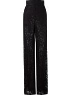 Martha Medeiros Lace Wide Leg Trousers - Black