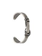 Saint Laurent Noeud Cuff Bracelet - Metallic