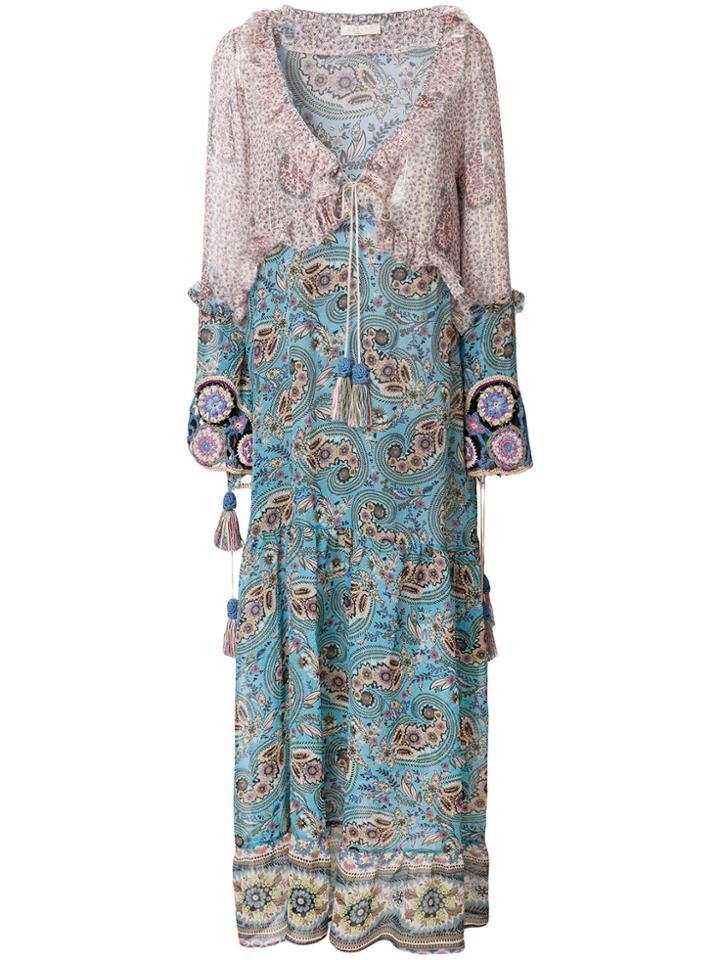 Anjuna Bohemian Ciclade Maxi Dress - Blue