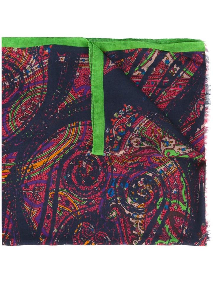 Etro Printed Scarf, Men's, Modal/cashmere