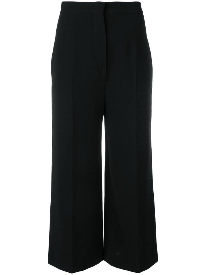 Max Mara Studio Cropped Cady Trousers - Black