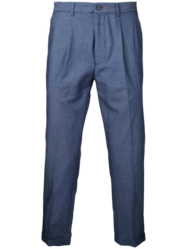Guild Prime - Printed Cropped Pants - Men - Cotton - 3, Blue, Cotton