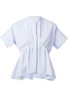 Victoria Victoria Beckham Kick Sleeve Shirt, Women's, Size: 10, Blue, Cotton