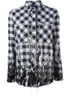 Filles A Papa Tribal Sequinned Checked Shirt
