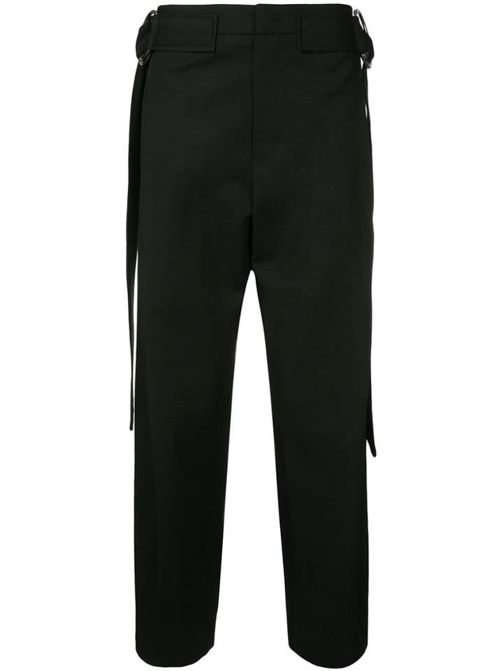 Wooyoungmi Belted Wide Leg Trousers - Black