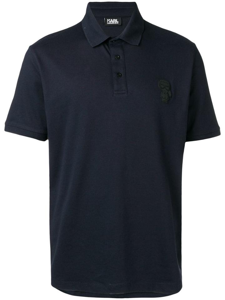 Karl Lagerfeld Logo Polo Shirt - Blue