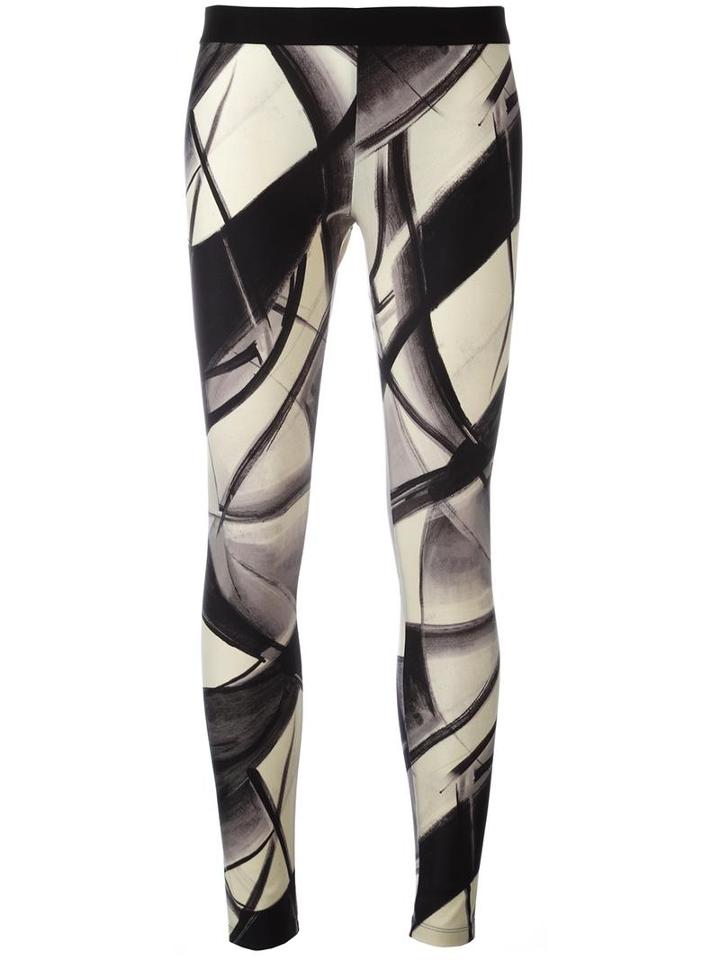 Fausto Puglisi Printed Leggings, Women's, Size: 42, Black, Spandex/elastane/nylon 12