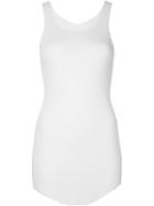 Rick Owens Ribbed Knit Tank Top, Women's, Size: Large, White, Cotton