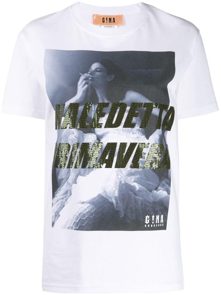 Gina Photographic-printed T-shirt - White