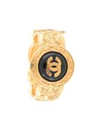Chanel Pre-owned Embossed Cc Bangle - Gold