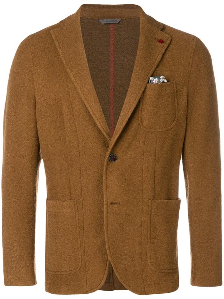 Manuel Ritz Single-breasted Blazer - Brown