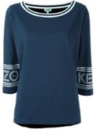 Kenzo Boat Neck T-shirt, Women's, Size: Medium, Blue, Cotton