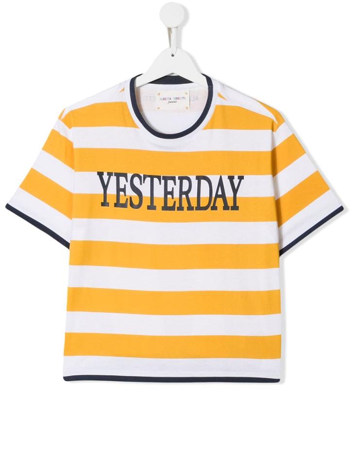 Alberta Ferretti Kids Yesterday Striped T-shirt - Yellow