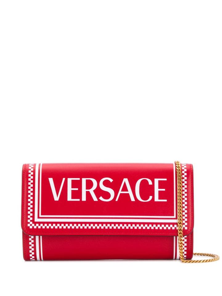 Versace 90's Vintage Logo Wallet - Red