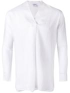 Aspesi - Collarless Shirt - Women - Linen/flax - 40, White, Linen/flax