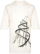 Rick Owens Drkshdw Structure Print T-shirt - Neutrals