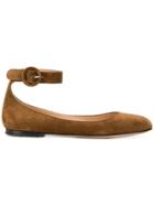 Gianvito Rossi Greta Ballerinas - Brown
