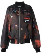Hyein Seo Oversized Patched Bomber, Women's, Size: 2, Black, Polyester/nylon