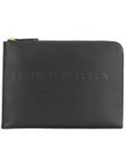 Burberry Embossed Pouch - Black