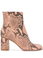 Red Valentino Red(v) Snake Print Boots - Neutrals