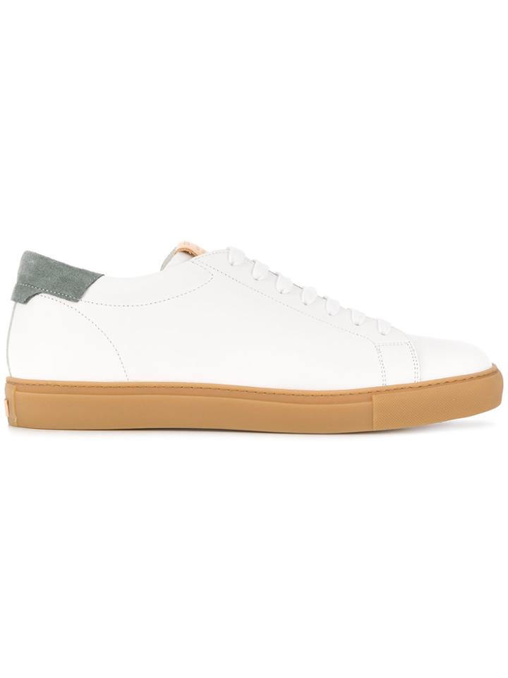 Closed Lace-up Sneakers - White