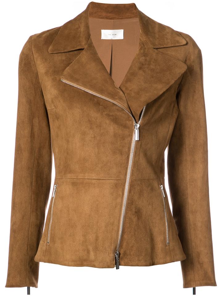 The Row Paylee Biker Jacket - Brown